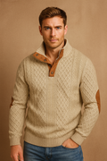 Effortless Men's Sweater With Jacquard Design 0