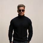 Effortless Men's Turtleneck Sweater Slim Fit 1