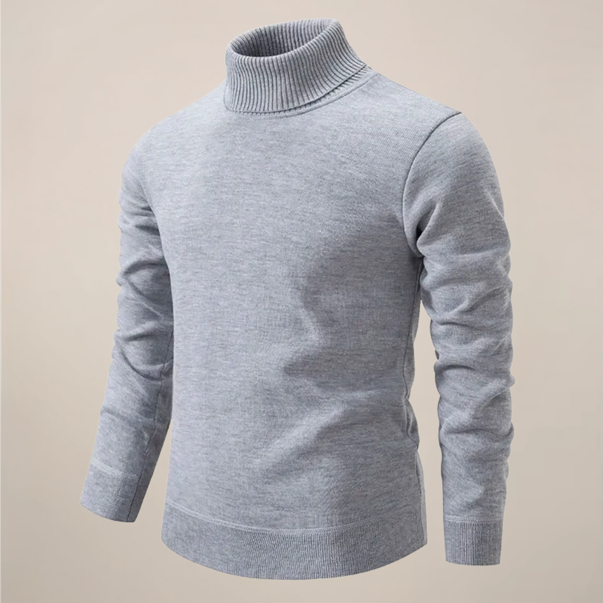 Effortless Men's Turtleneck Sweater Slim Fit 3