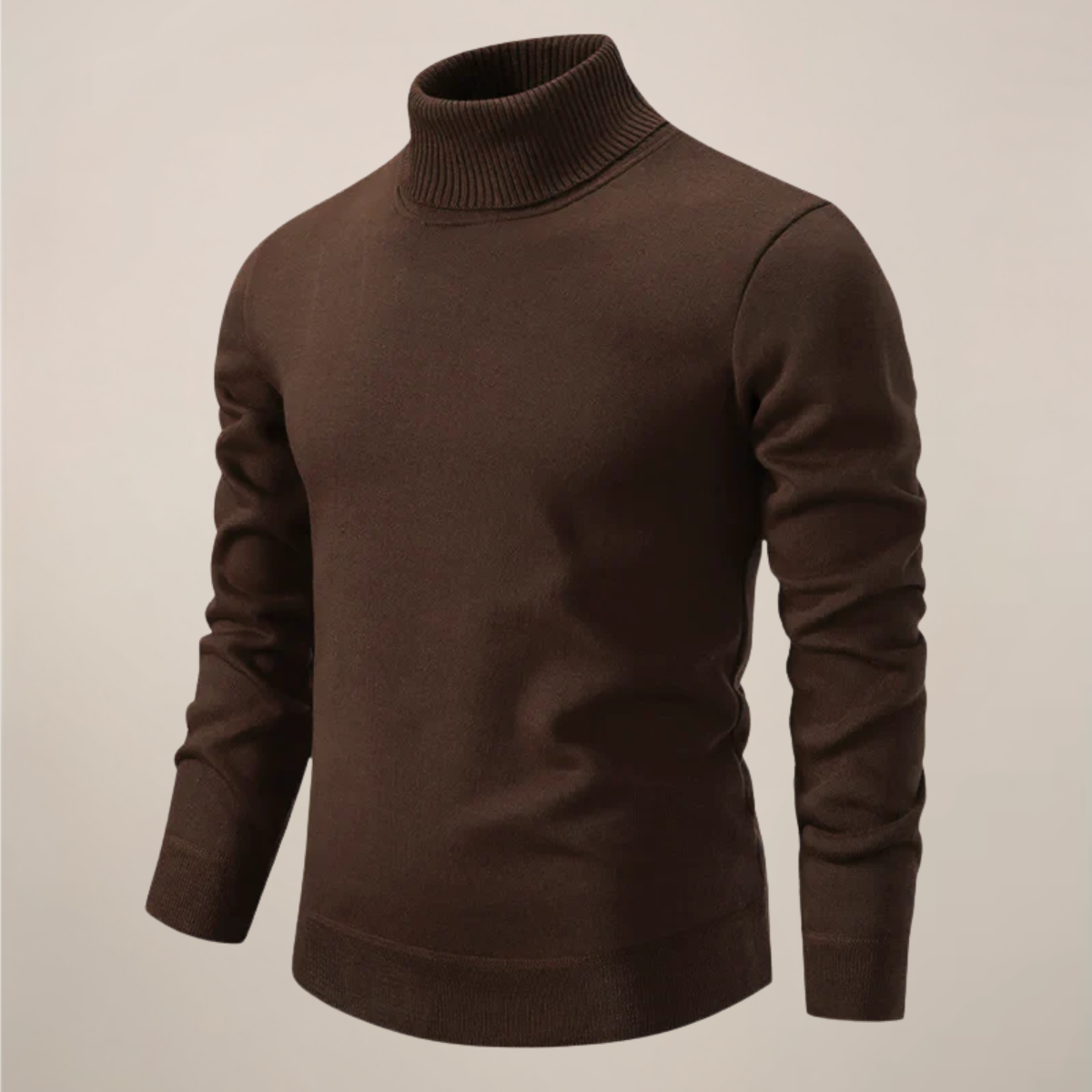 Effortless Men's Turtleneck Sweater Slim Fit 4