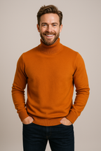 Elegant Turtleneck Sweater In Bold Color 1