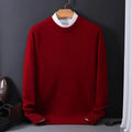 Relaxed Men's Sweater with Crew Neck Design 0