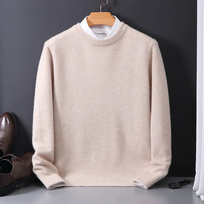 Relaxed Men's Sweater with Crew Neck Design 6